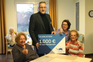 Wohnbaugruppe Augsburg spendet 1.000 Euro für Betreuungsaktivitäten im Haus